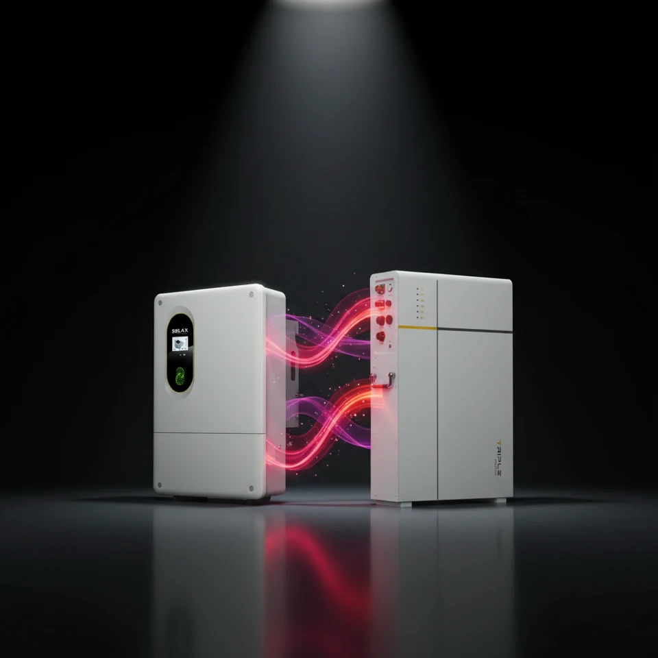 SolaX T-BAT-SYS-LV D53 z falownikiem — przepływ energii